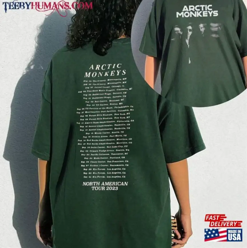 Arctic Monkey 2023 North America Tour Dates Sweatshirt Music Lyrics Shirt Concert Tee Unisex