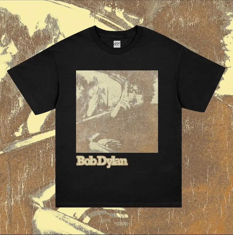 Bob Dylan Graphic T-shirt, Vintage Rock Tee, 70s Top