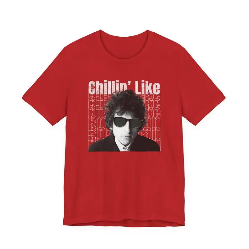 Chillin' Like Bob Dylan T-Shirt, Vintage Music Tee, 1960s Folk Rock Shirt - Image 3