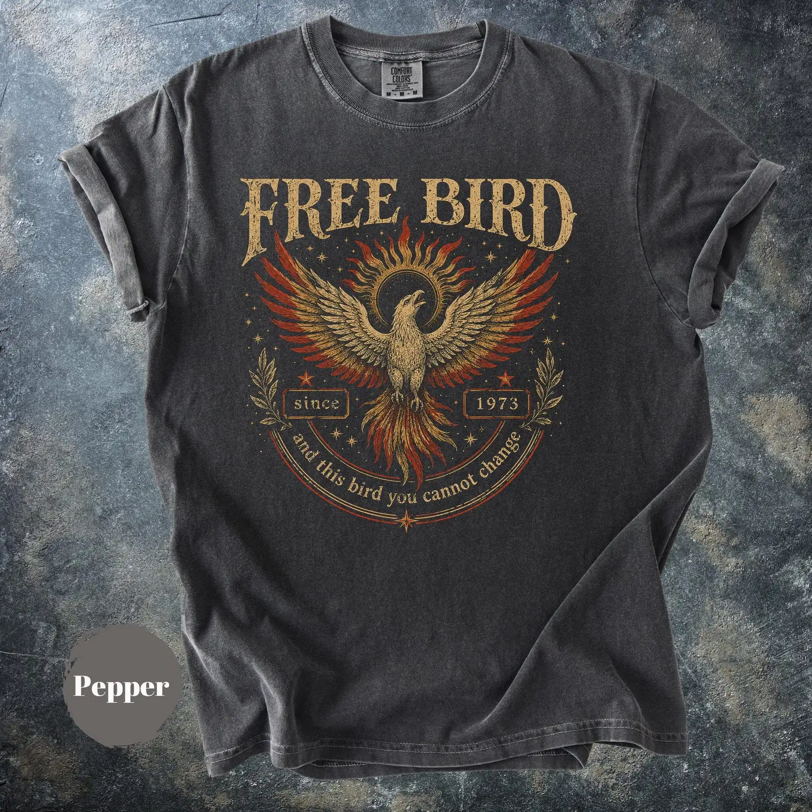 Free Bird Vintage Band Shirt, Retro Rock Grafik T-Shirt - Image 6