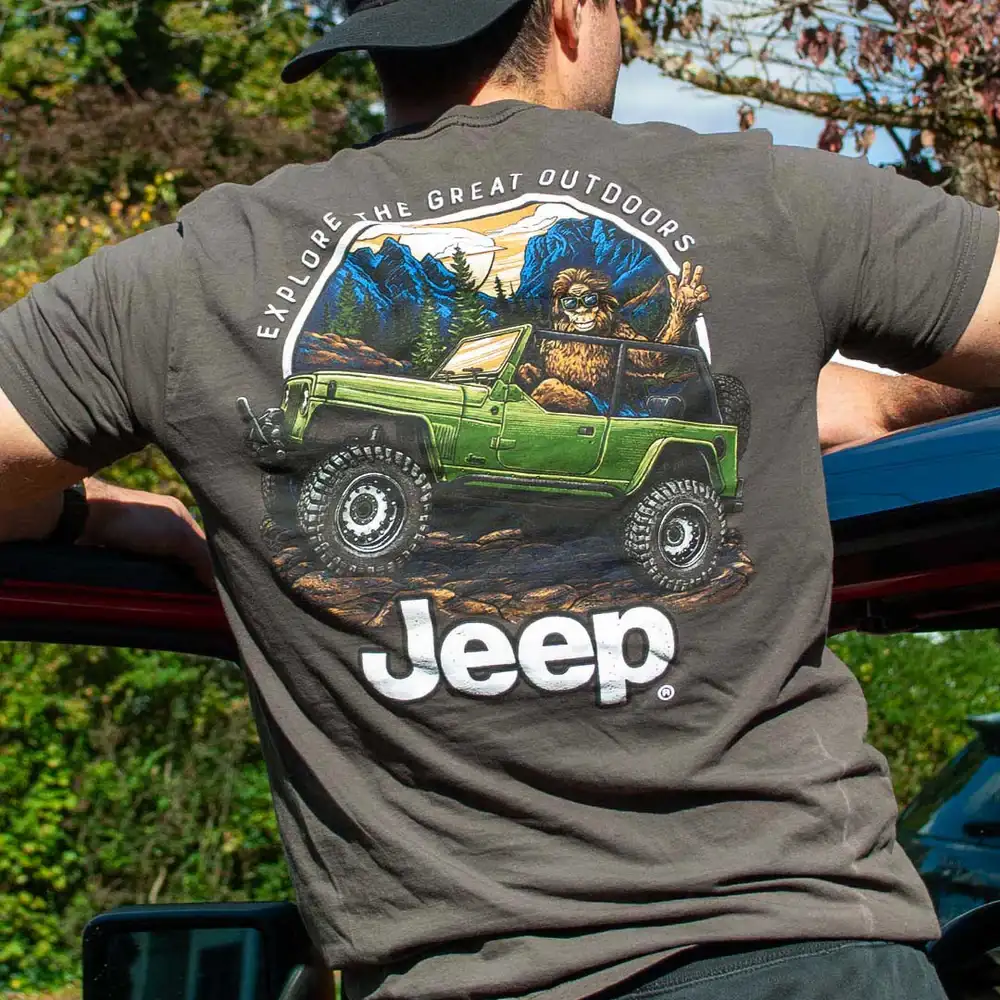 Alternative view of Jeep - Sasquatch T-Shirt