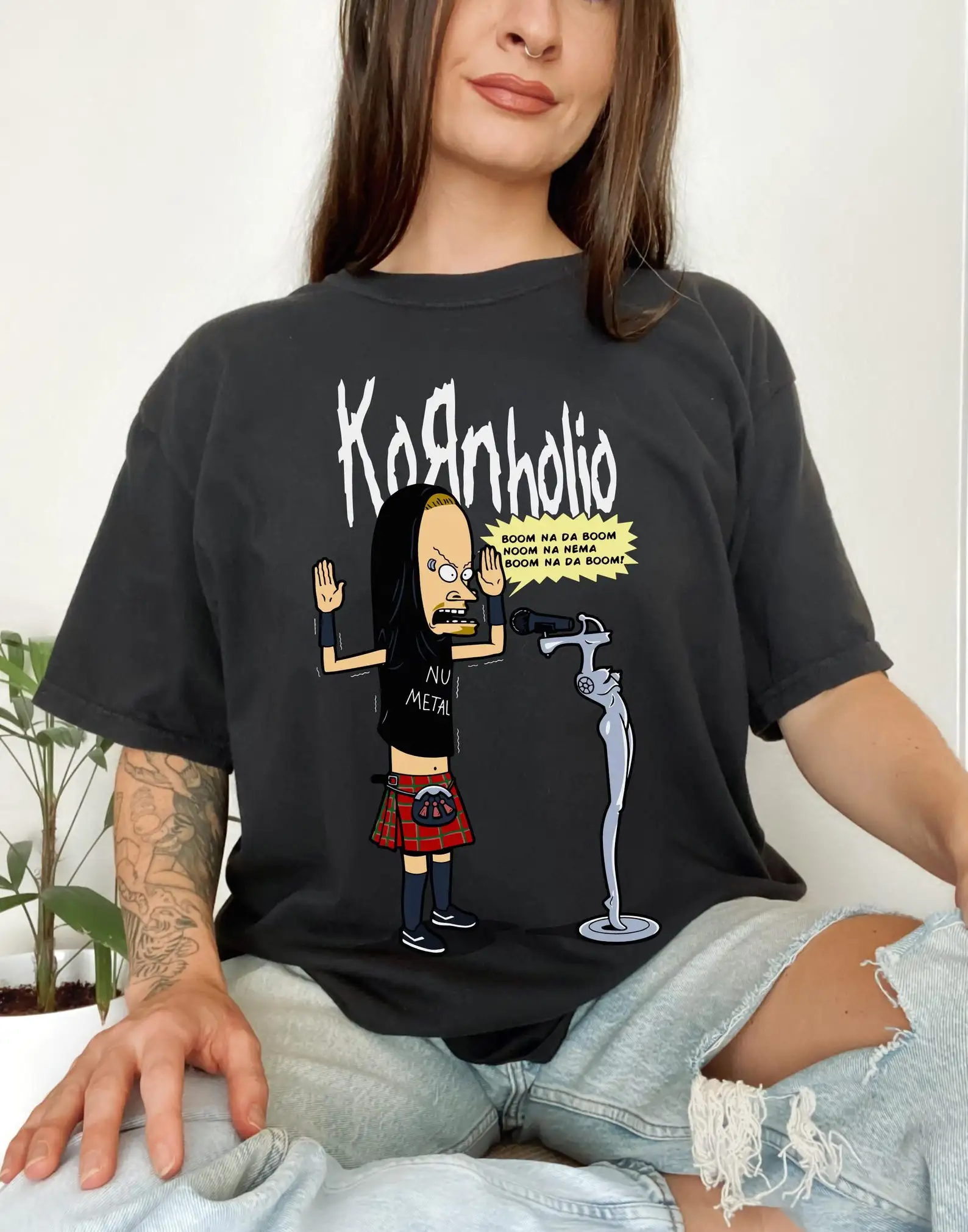 Alternative view of Kornholio Graphic Tee Shirt, Band T-Shirt for Men & Women