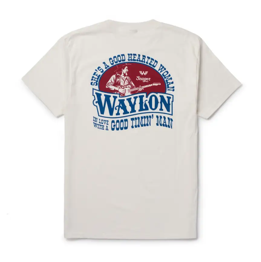 Seager x Waylon Jennings Good Hearted Woman Tee (White)