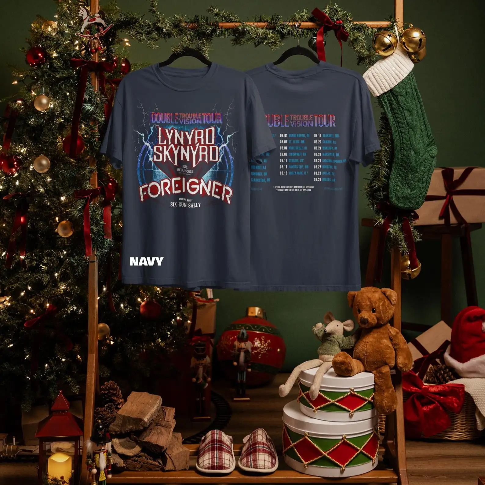 Alternative view of Lynyrd Skynyrd Double Trouble Vision Tour 2026 Shirt, Classic Rock Concert-T-Shirt