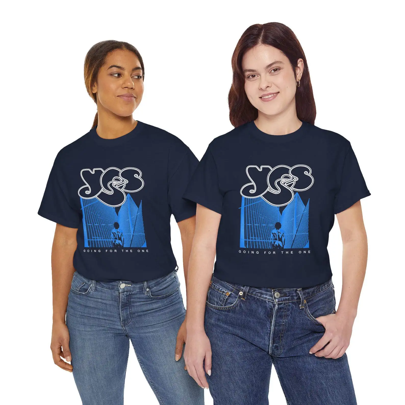 Alternative view of Yes Band Graphic Tee | Going for the One album art, Bridge silhouette