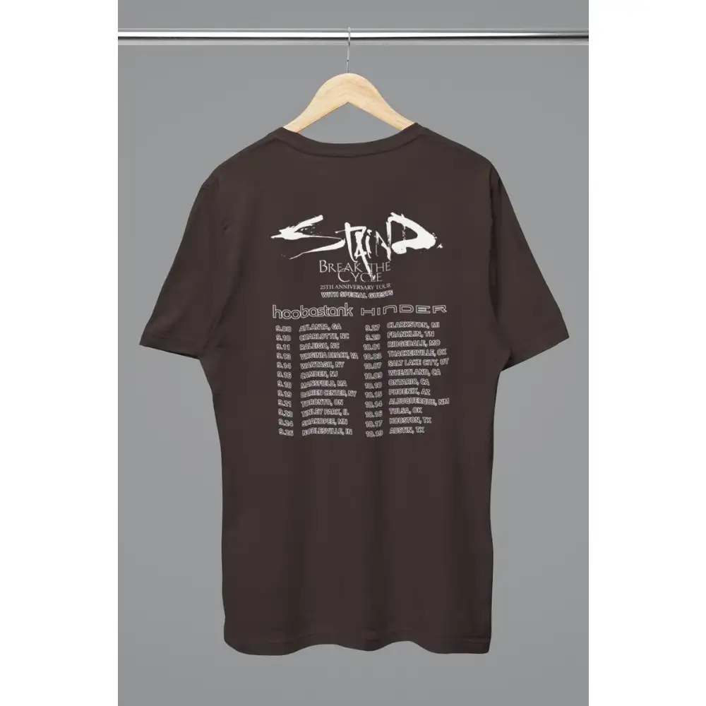 nisex Staind Break The Cycle Tour 2026 Shirt, 25th Anniversary Rock Band Tee, Vintage Alternative Metal Concert - Image 7