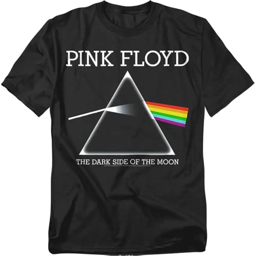 Popfunk Pink Floyd The Dark Side of The Moon Album Rock Music T-Shirt, Black